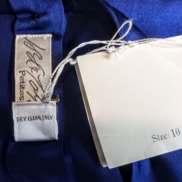 Lord & Taylor Navy Silk Dolman Sleeve LS Blouse - Picture 6 of 9